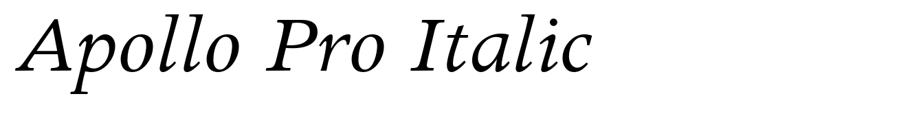 Apollo Pro Italic